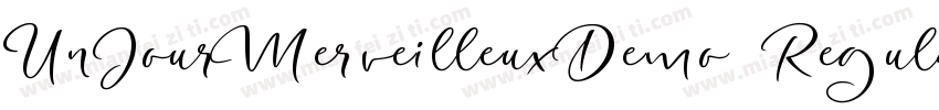 UnJourMerveilleuxDemo Regular字体转换